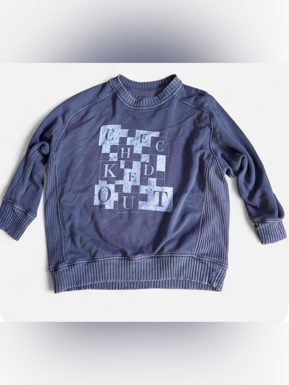 Aerie "checked out" graphic sweatshirt